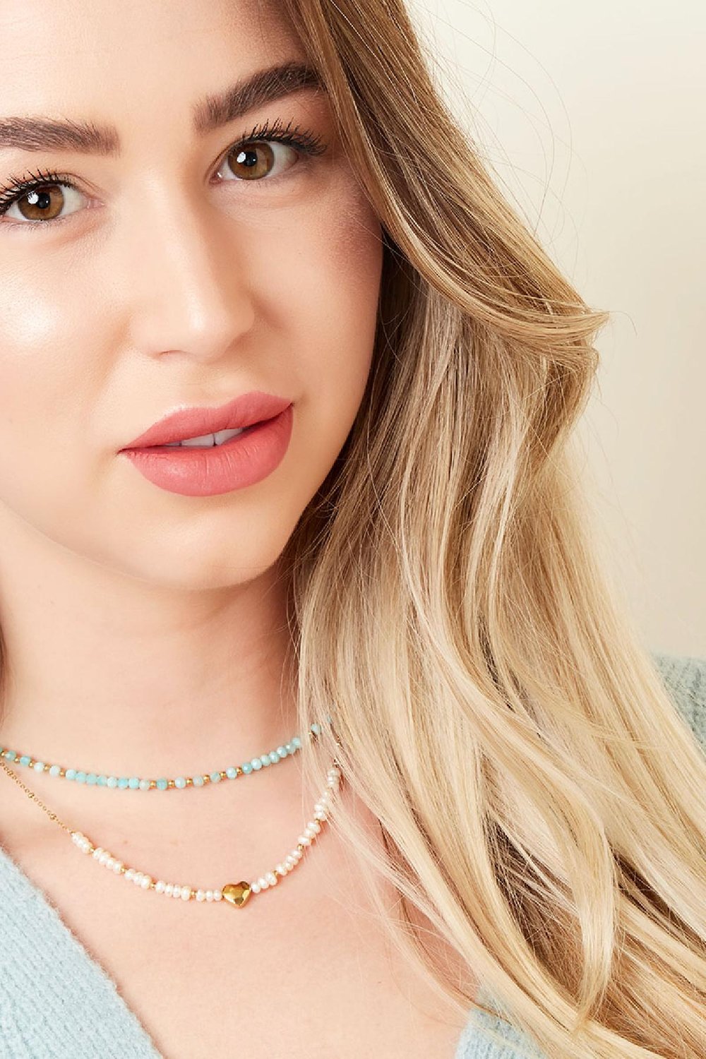 Collier jolie perle Couleur or Acier inoxydable (Pack with plastic bag) h5Image2